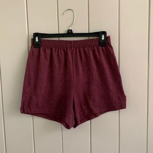 Maroon lounge shorts